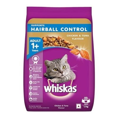 Whiskas Dry Cat Food for Adult Cats  Hairball Control 480g